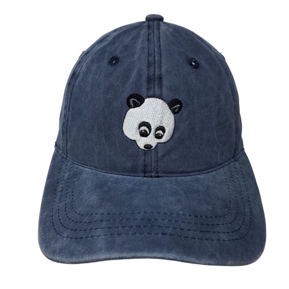 Panda Slideback Hat Blue One Size Adjustable Embroidered Nissi Caps